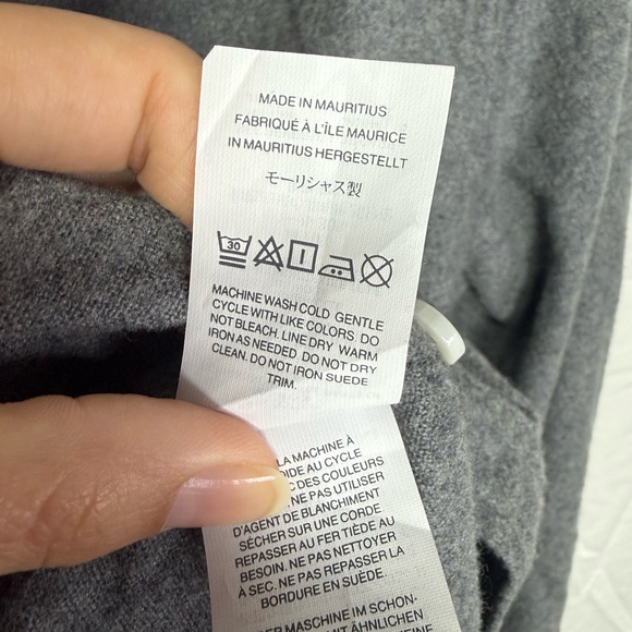 J.Crew Slim Gray Cotton Wool Button Down Shirt Elbow Patch Size L - Picture 6 of 6